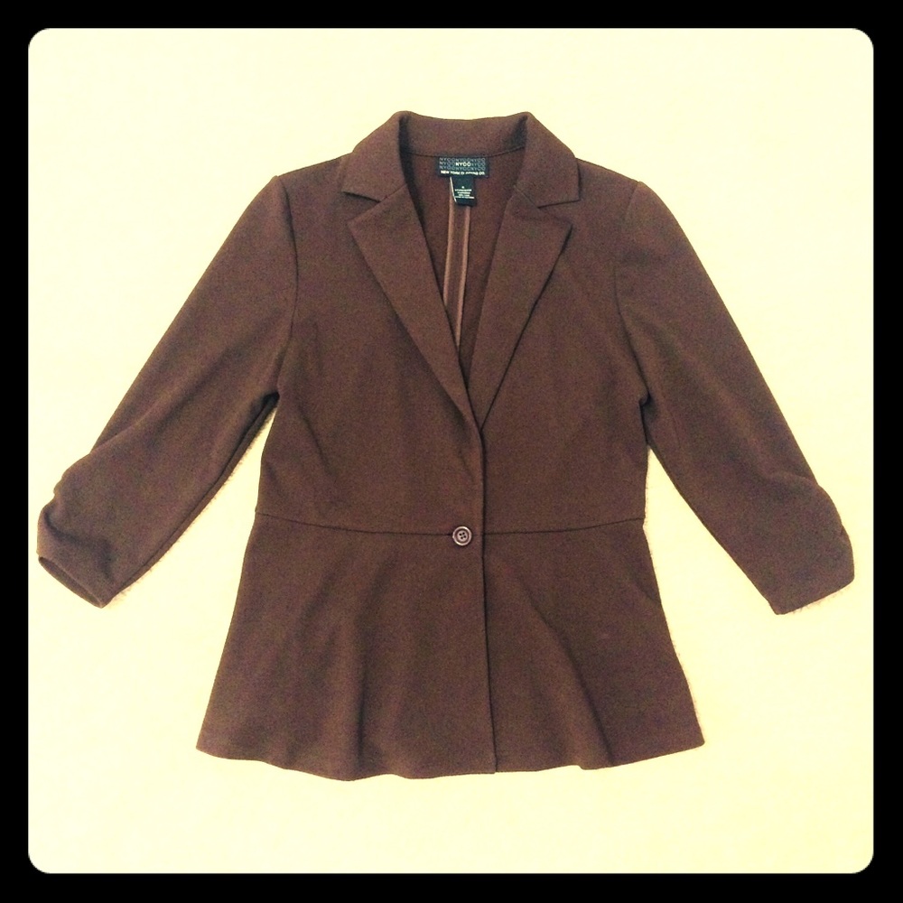 Coffee Brown Lightweight Blazer Jacket